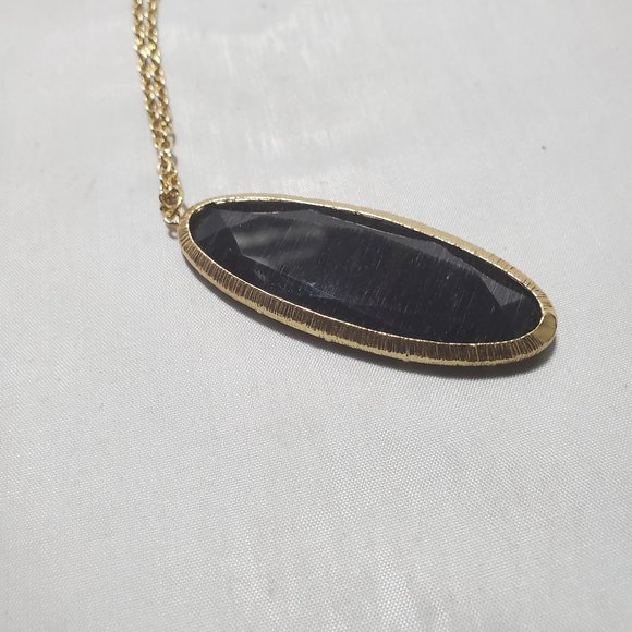14th & Union Gold Necklace with Black Stone Pendant from Nordstrom - Picture 4 of 7